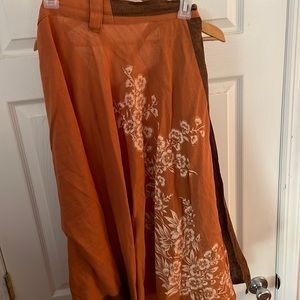 Wrap skirt - rust/ brown colored